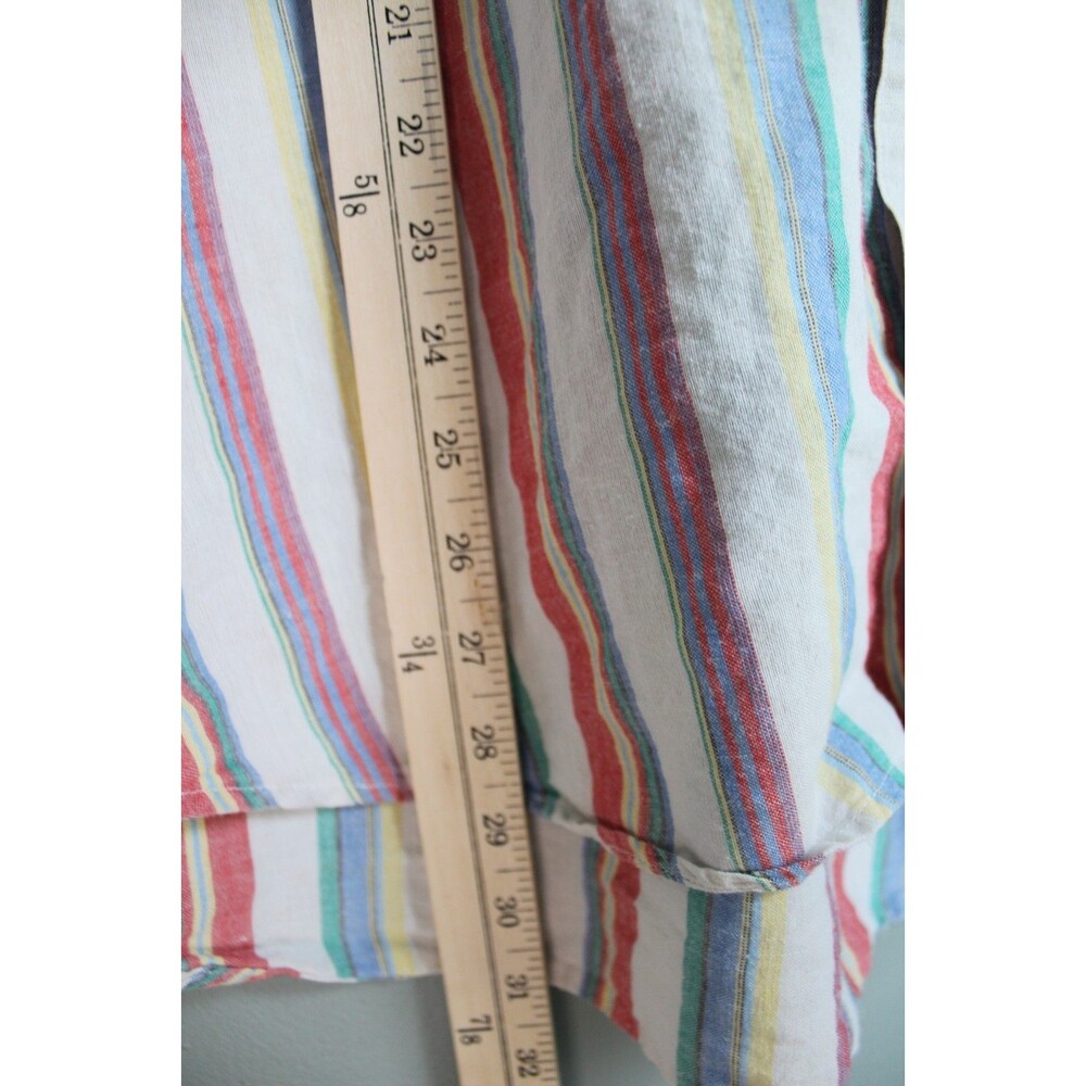 M.E. Sport Mens XL Short-sleeve Button-up Vertical Striped Shirt - Picture 10 of 14